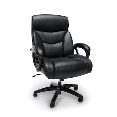 Ofm OFM ESS-6040-BLK Essentials Big and Tall Leather Executive Chair; Black ESS-6040-BLK